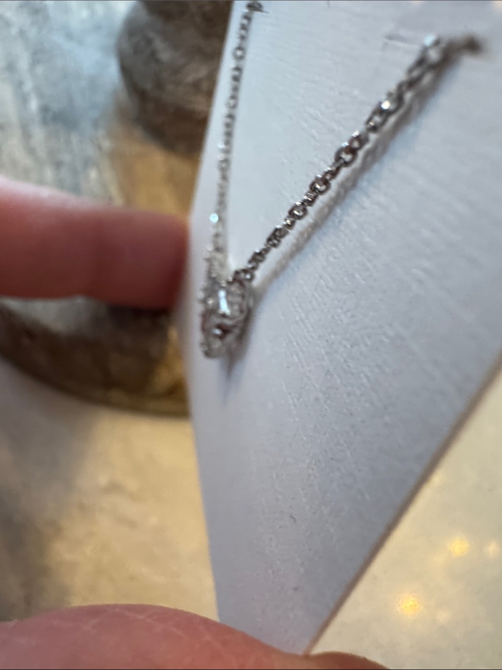 Kendra Scott Blair Butterfly Silver Clear Crystal Necklace - Picture 5 of 5